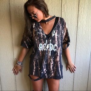 Handmade ac/dc t shirt